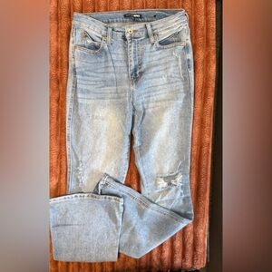 Fashion Nova Blue Flare Wide Leg Jeans